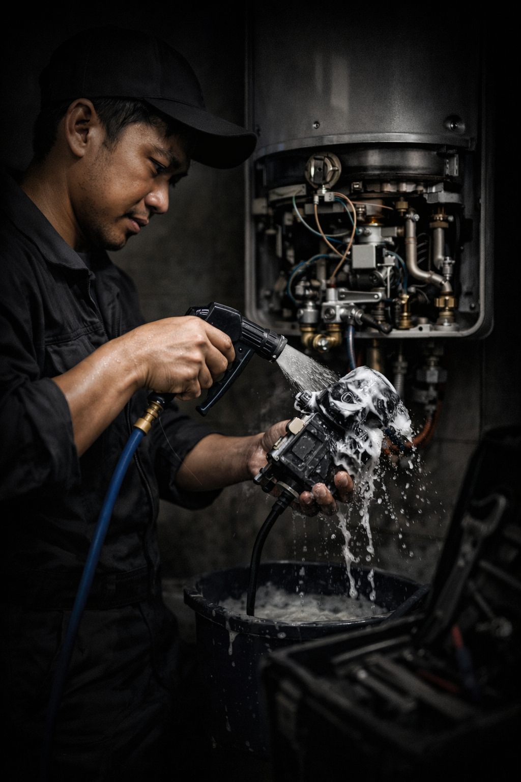 Pencucian Tabung Water Heater